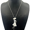Alloy Pave Natural Shell Woman Pendant Necklaces XH4699-5-1