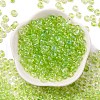 Baking Paint Transparent Colours Glass Round Beads SEED-L011-13A-14-2