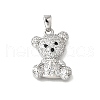 Brass Micro Pave Cubic Zirconia Pendants KK-Z102-19P-1