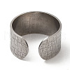 Non-Tarnish 304 Stainless Steel Open Cuff Ring for Women RJEW-A021-01P-2