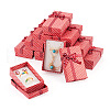 Polka Dot Print Cardboard Jewelry Gift Boxes with Bowknot CON-TAC0001-10B-1