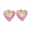 304 Stainless Steel Enamel Pendants STAS-U061-42G-01-1