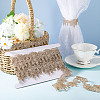 HOBBIESAY 5 Yards Metallic Yarn Flower Lace Trim Ribbons SRIB-HY0001-07B-4