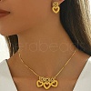 Elegant Brass Heart Earrings & Necklaces Sets for Women TY8153-2-3