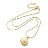 Shell Pearl Pendant Necklace with Ion Plating(IP) 304 Stainless Steel Chains NJEW-K255-19G-4