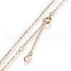 Brass Micro Pave Clear Cubic Zirconia Double Letter Pendant Necklaces NJEW-Z010-17-3