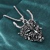 Tibetan Style Zinc Alloy Viking Pendant Necklaces NJEW-Z062-01AS-03-3