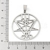 Non-Tarnish 201 Stainless Steel Pendants STAS-A090-08P-3