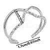 Stylish Adjustable Irregular Stainless Steel Cuff Open Rings AM4339-1-1