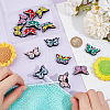  14Pcs 7 Colors Butterfly Silicone Beads SIL-NB0001-41-3