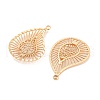 Rack Plating Brass Hollow Pendants KK-P244-06KCG-2