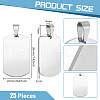 BENECREAT 25Pcs 304 Stainless Steel Stamping Blank Tag Pendants STAS-BC0003-81-2