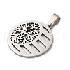 201 Stainless Steel Pendants STAS-V013-08P-2