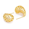 Rack Plating Hollow Teardrop Brass Earrings EJEW-S219-03G-2