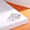 925 Sterling Silver Micro Pave Cubic Zirconia Finger Rings FS-WG6D494-02-1