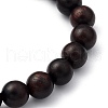 Unisex Natural Wood Beaded Stretch Bracelets BJEW-JB05463-02-2