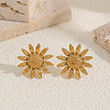 Stainless Steel Sunflower Stud Earrings OC1257-2