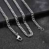 Tarnish Resistant Men's 304 Stainless Steel Curb Chain Necklaces STAS-O037-57P-4