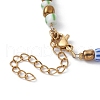 Evil Eye Lampwork & Glass Seed Beaded Necklace for Women NJEW-JN04390-5
