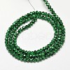 Faceted Rondelle Transparent Painted Glass Beads Strands DGLA-J001-C02-4mm-2