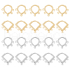 DICOSMETIC 24Pcs 4 Styles Brass Hoop Earring Finding KK-DC0003-15-1