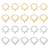 DICOSMETIC 24Pcs 4 Styles Brass Hoop Earring Finding KK-DC0003-15-1