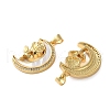 Brass Micro Pave Cubic Zirconia Pendants KK-U070-03A-G-2
