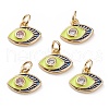 Brass Micro Pave Clear Cubic Zirconia Charms KK-C100-15G-B01-1