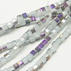 Electroplate Glass Beads Strands EGLA-D018-4x4mm-M-2