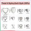 SOFPLATE Alloy Beads Heart FIND-SP0002-19A-2