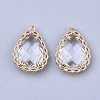 Transparent Glass Pendants GLAA-T007-08G-3
