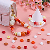 SUNNYCLUE 96Pcs 12 Colors Food Grade Eco-Friendly Silicone Abacus Beads SIL-SC0001-87B-4