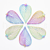 Ion Plating(IP) 201 Stainless Steel Filigree Pendants STAS-T057-08-1