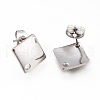 201 Stainless Steel Stud Earring Findings STAS-L232-110P-2