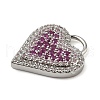 Brass Micro Pave Cubic Zirconia Pendants KK-I276-29P-04-2