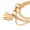 PVD Vacuum Plating 304 Stainless Steel Chain Multi-strand Bracelet STAS-P304-23G-2