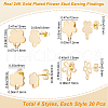 Beebeecraft 80Pcs 4 Style 201 Stainless Steel Stud Earring Findings EJEW-BBC0001-08-2