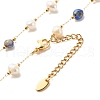 Natural Gemstone & Pearl Beaded Necklace NJEW-JN03894-6