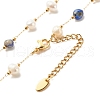 Natural Gemstone & Pearl Beaded Necklace NJEW-JN03894-6