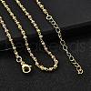 Brass Rondelle Link Chain Necklaces NJEW-M108-05G-4