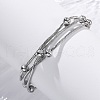 Stainless Steel Multi-strand Ball Bracelets BJEW-L687-01P-2