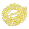 Transparent Crackle Baking Painted Glass Beads Strands DGLA-T003-01A-15-2