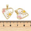 Brass Enamel Pendants KK-S526-52G-3