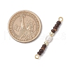 Rice Natural Cultured Freshwater Pearl & Synthetic Non-magnetic Hematite & Natural Coconut Rondelle Beaded Connector Charms PALLOY-JF03565-2