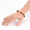 Wood Beaded Stretch Bracelets BJEW-JB01941-4