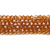 Transparent Electroplate Glass Beads Strands EGLA-A039-T3mm-A28-1