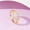 Brass Micro Pave Cubic Zirconia Cuff Rings RJEW-Q030-01A-G-4