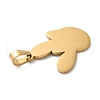 Ion Plating(IP) 304 Stainless Steel Pendants STAS-C079-07G-2