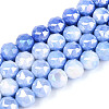 Electroplate Glass Beads Strands GLAA-N010-10mm-08-1