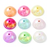 UV Plating Transparent Acrylic Beads X-OACR-Z013-04-1